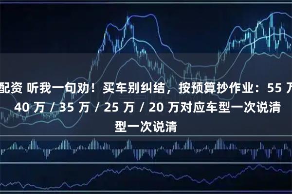 简配资 听我一句劝!买车别纠结,按预算抄作业:55 万 / 40 万 / 35 万 / 25 万 / 20 万对应车型一次说清